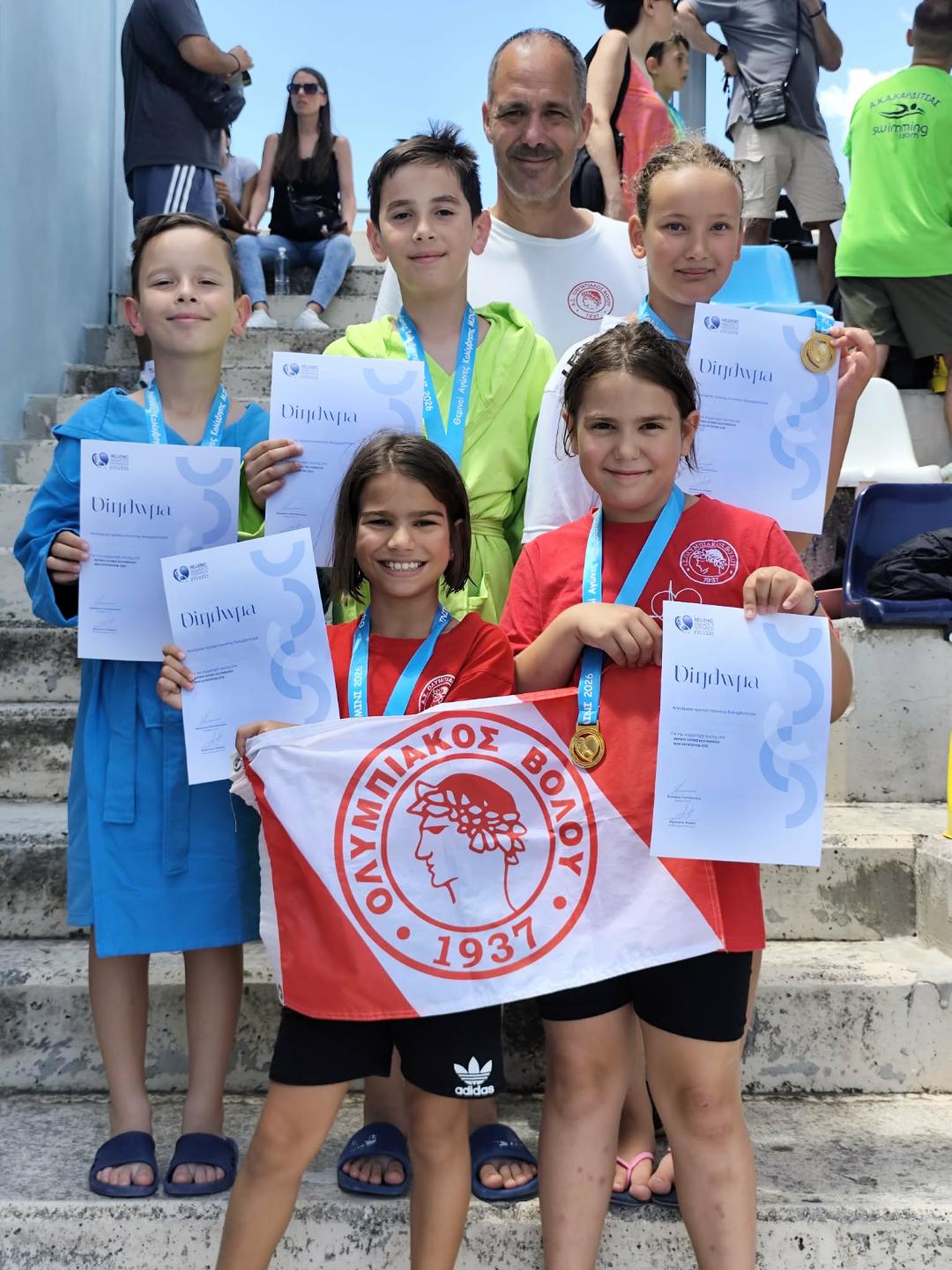 ΕΠΙΤΥΧΙΕΣ ΤΩΝ ΜΙΚΡΩΝ ΚΟΛΥΜΒΗΤΩΝ ΤΟΥ ΟΛΥΜΠΙΑΚΟΥ ΒΟΛΟΥ ΣΤΟΥΣ ΘΕΡΙΝΟΥΣ ΑΓΩΝΕΣ